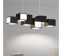 MEVZHH Lampadari, 54Wpadario Cubico Ferro Acrilicopada a Sospensiminimalista Ha Condottopada a Sospensi3000-6000K Creativa Illuminazia Sospensiilluminazia Sospensimodernar Resta Presente/Nero/Dimmi Se