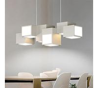 MEVZHH Lampadari, 54Wpadario Cubico Ferro Acrilicopada a Sospensiminimalista Ha Condottopada a Sospensi3000-6000K Creativa Illuminazia Sospensiilluminazia Sospensimodernar Resta Presente/Bianco/Luce B