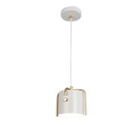 MEVZHH Lampadari, Cascina Appendicante Luce Home Decor Creativopada in Metconpada a Sospensie27 Base Creativapada a Gabbia E27 Singola Testar Cucina, Camera da Letto, Sala da Pranzo/Bianco