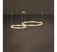 MEVZHH Lampadari, Luci a Sospensilampadario Moderno Al Coperto Ha Portato la Sala da Pranzo Circolo Tondo Dimmabile 2 Anellipada a Sospensia Soffittopadar il Soggiorno Camera da Letto Cucina Foyer/2 A