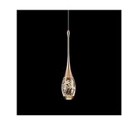 MEVZHH Lampadari, Mid Century Modern 2-Light Nero Oro Lungopada a Sospensiv-Intage Mi-Nipada a Sospensibolla Di Vetro Luce a Sospensicompatibile con Cucina Isola Soffittopadario Foyer Scala Essere Pre