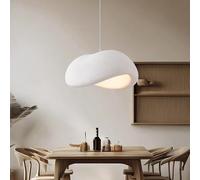 MEVZHH Lampadari, Moderna Luce a Sospensigiapponese Wabi-Sabi -Da a Sospensibianca E27 Regolabile in Altezza con Ombra in Cementor Sala da Pranzo Soggiorno Cucina 50Cmdario Soffitto