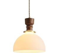 MEVZHH Lampadari,Pada a Soffitto Stile Giapponese Retro Vetro a Fianco Letto Luce a Sospensicreatività Nordica Bianca Cucina Isola Nocepada a Sospensimezza Secolopadario Moderno Camera da Lettor Caffè