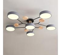 MEVZHH Lampadari,Padari in Legno Moderno Led Semi Fmountpade a Soffitto Molecula Nordica Bianca Vicino Alla Luce a Soffitto Soggiorno Illuminazia Soffittor Camera da Letto Sala da Pranzo Ufficio Cucin