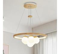 MEVZHH Lampadari, Tavolo da Pranzo a Sospensiledpada a Sospensiin Legno Rustico Dimmabile 50W con Telecomandopada a Sospensiregolabile in Altezzapada a Sospensimodernapada in Resinar Cucina Soggiorno
