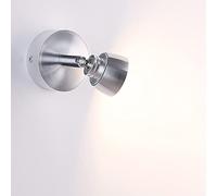 MEVZHH Lampade a Parete, 3W Ha Condotto il Riflettore a Parete, Luce Moderna Dell'Armadio con Testa Dida Rotabile e Luci Del Controparte Del Cabinet Dell'Interruttore On/Off/Argento-3000K