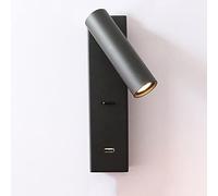 MEVZHH Lampade a Parete, 3W Ha Condotto il Riflettore Dellada Della Testatura con Interruttore e Porta Di Uscita Usb 5V Dc, Moderna Sorgente Luminosamalista Sconce 4000K Daylight,R il Corridoio Del So