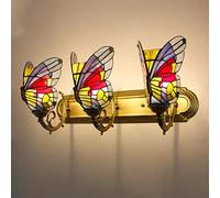 MEVZHH Lampade da Parete, Butterfly Wall Sconces, Vetro Colorato Kids Room Night Light, Modern Retro Crystal Wall Lightr il Soggiorno Bagno Corridorio Camera da Lettopada da Letto/3 Luce a
