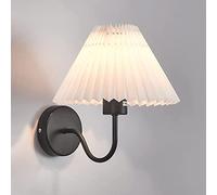 MEVZHH Lampade da Parete, Classico Tessuto Nordico Ombrada da Parete Sconce - Antico D e Bianco Luce Rusticar Camera da Letto e Soggiorno (Oro)/Oscuro