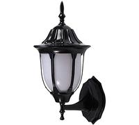 MEVZHH Lampade da Parete,Da da Parete Moderna Nera All'Aperto - Impermeabile Patio Lantern Sconce con Ombra Di Vetro Bianco - Presa E26 / E27R Porta Anteriore, Ingresso e Portico.