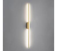 MEVZHH Lampade da Parete,De da Parete a Led in Rame Moderno - Sconce Lineare Ultra-Sottile con Ombra in Silicone, 3Lità Di Colore,Rfettor L'Illuminazida Letto, Corridoio o Soggiorno/100 cm/Medio