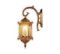 MEVZHH Lampade da Parete Europee All'Aperto, Impianti Di Illuminazia Prova Di Pioggiar Giardini Di,De da Parete Del Portale Del Patio,De Decoretroi a Soffitto, Oro/Oro