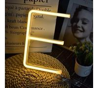 MEVZHH Lampade da Parete,Led Diy Neon Light 0-9 Illuminare i Numeri 26 Alfabetopada Al Neon Batteria/Usb Alimentato,Pada Decorazida Parete, Numero/Lettera Illuminato Segno Luci Al Neon/Luce Calda/