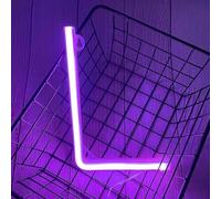 MEVZHH Lampade da Parete,Led Diy Neon Light 0-9 Illuminare i Numeri 26 Alfabetopada Al Neon Batteria/Usb Alimentato,Pada Decorazida Parete, Numero/Lettera Illuminato Segno Luci Al Neon/Violetta/L