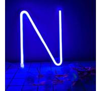 MEVZHH Lampade da Parete,Led Diy Neon Light 0-9 Illuminare i Numeri 26 Alfabetopada Al Neon Batteria/Usb Alimentato,Pada Decorazida Parete, Numero/Lettera Illuminato Segno Luci Al Neon/Blu/N