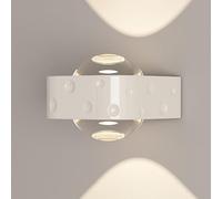 MEVZHH Lampade da Parete, Modern Led Wall Sconce - Illuminazisuperiore e Inferiore da 12W,Da da Parete in Metpittura Quadrata con Ombra Dilo, Luce da Lettor Soggiorno, Arredamento Camera da Letto/Dimm