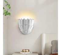 MEVZHH Lampade da Parete,Pada da Parete Moderna in Gesso Wabi-Sabi White Wall Light Fatta a Mano in Stile Nordico Corridor Wall Lightpada da Parete Classica con Base G9Rpade da Letto Camere da Letto S