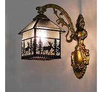 MEVZHH Lampade da Parete, Style Wall Sconces,Pada da Parete in Vetro Colorato,Pade da Parete in Metin Stile Vittorianor il Soggiorno Corridoio Camera da Letto Bagno Decorativo, Multicolore/F