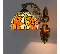 MEVZHH Lampade da Parete, Style Wall Sconces,Pada da Parete in Vetro Colorato,Pade da Parete in Metin Stile Vittorianor il Soggiorno Corridoio Camera da Letto Bagno Decorativo, Multicolore/Di B
