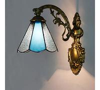 MEVZHH Lampade da Parete, Style Wall Sconces,Pada da Parete in Vetro Colorato,Pade da Parete in Metin Stile Vittorianor il Soggiorno Corridoio Camera da Letto Bagno Decorativo, Multicolore/D