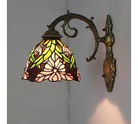 MEVZHH Lampade da Parete, Style Wall Sconces,Pada da Parete in Vetro Colorato,Pade da Parete in Metin Stile Vittorianor il Soggiorno Corridoio Camera da Letto Bagno Decorativo, Multicolore/o