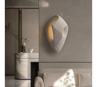 MEVZHH Lampade da Parete, Wabi-Sabi Cementopada da Parete Illuminaziarredamento Creativo Industriale Calcestruzzo Luce da Parete G4 Luce Calda Bordo Letto Parete Sconcer Corridoio Camera da Letto Sogg