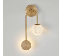 MEVZHH Lampade da Pareteda da Parete in Rame a Forma Di U Di Lusso a Parete Moderna Illuminazida Parete Del Soggiorno Luci Decoa Tre Coloridarir Soffitti,Colore a Sinistra/Colore/Destra