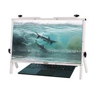 MEVZHH Lupa,Lupar Schermo Portatile 3D, Lupar Schermo Portatile da 21 Pollici, Compatibile con Laptop, Telefono Cellulare, Hdanti-Blue Lightanti-Radiation 3 Volte,Naturale/Bianco