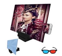MEVZHH Lupanti,Lupante 12 "/16" / 20" / 26 ", Amplificatore Di Schermo Del Telefono,Schermo Blu-Ray Ultra-Clear Phscreen Ingrandire Hd 3D Movie Video Projector,Nero,12 Pollici/Nero/12 Pollici