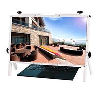 MEVZHH Lupanti, Lupante Schermor Laptop, Supporto Pieghevole, Lupante Fisica Super Chiarar la Protezidegli Occhi 3D, Regalor Famiglie Eni Compatibile con Computer Portatili, Luceblu, Adatto/Bianco