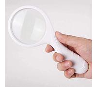 MEVZHH Lupe,Lupe,Lupa 5X Magnifyiglass Portatile,Lupa Leggera Senza Distorsiad Alta Chiarezzar la Lettura Di Libri e Giornali,E Osservazihobby,Scienza in Aula/Bianco