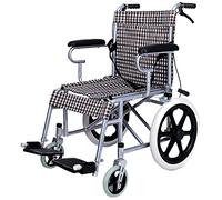 MEVZHH Maccdi Spostamento Comode Mobilir Sedie a Rotelle All'Aperto Pieghevolicdi Spostamento Comode Mobilir Sedie a Rotelle All'Aperto Multifunzionali,Freno Doppio Pieghevole in Alluminio Leggero/Mar