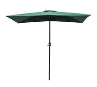 MEVZHH Ombrelli, Ombrelli All'Aperto Metà Lato Rettangolo 5 Costelle Protezisolare Regolabile in Altezza Impermeabile Giardino Cortile Spiaggia Tavolo da Biliardo Ombrello/Verde/Manivella a Mano