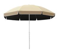 MEVZHH Ombrelli, Ombrello All'Aperto Tondo Ombrello Uv Protezi50 + 8 Costelle Regolabile Altezza Resistente Palo Facile Aprire Chiudere Giardino Sabbia Cortile Patio Piscina/Albicoa/1,8 Metri