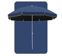 MEVZHH Ombrelli, Ombrello All'Aperto Tondo Ombrello Uv Protezi50 + 8 Costelle Regolabile Altezza Resistente Palo Facile Aprire Chiudere Giardino Sabbia Cortile Patio Piscina/Blu Scuro/1,8 Metri