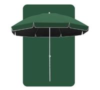 MEVZHH Ombrelli, Ombrello All'Aperto Tondo Ombrello Uv Protezi50 + 8 Costelle Regolabile Altezza Resistente Palo Facile Aprire Chiudere Giardino Sabbia Cortile Patio Piscina/Verde Scuro/2,6 Metri