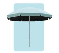MEVZHH Ombrelli, Ombrello All'Aperto Tondo Ombrello Uv Protezi50 + 8 Costelle Regolabile Altezza Resistente Palo Facile Aprire Chiudere Giardino Sabbia Cortile Patio Piscina/Blu Cielo/2,2 Metri