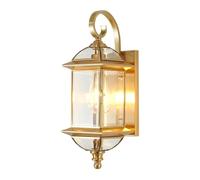 MEVZHH Ottone Parete Sconce per Porta Anteriore 18,5 "Impermeabile Lampada All'Aperto, Lanterna Di Vetro per Portico, Giardino, Patio, Esterno Parete/Pacchetto/1