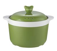 MEVZHH Pentole,Ntola Professionale con Coperchio,Ntola Resistente Al Calore Della Cucina,Ntola Calda Giapponese,Ntola in Ceramica Antiaderente, Casserola in Ceramica a Testa Di Capacità,/Verde/3L