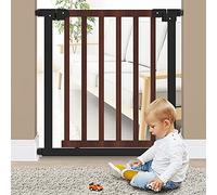 MEVZHH Porta Di Sicurezzar la Recinziprotettiva Di Legno Massiccior Animali Domestici Porta Di Scala Adatta Alla Pressione, Auto Chiudere Camminare Attraverso Porter Porte e Scale / 131-136Cm/141-146C