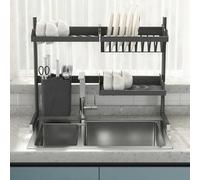 MEVZHH Portapiatti, Over-The-Wash Dish Drainer Portapiatti in Alluminior Lavandini Di Cucina Crearea Cucina Ordinata/A3/68,4 Cm/26 Pollici