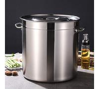 MEVZHH Pote, Acciaio Stockpotntola Di Scorta con Coperchio - Specchio Lucidontola con Coperchio - Zuppasantentolantola con Coperchio - Sano Utensili da Cucina Induzipentola/40 * 40 cm