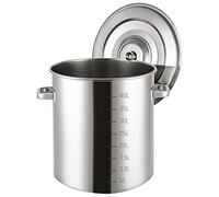 MEVZHH Pote,Ntola in Acciaio Inossidabile,Ntola con Coperchio,Ntola in Acciaio Inossidabile con Coperchio Montato, Fondo Composito in Acciaio Inossidabile a Tre Strati,/45 * 45 cm