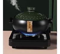 MEVZHH Pote,Piatto Di Casserolla Piatto Di Casserolla in Ghisa con Coperchior Forno Piatti Di Casserolla con Coperchi Set Di Casserolla,Stufa a Gas Resistente Al Calore Della Zuppa Della Zuppa/3,5 Lit