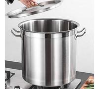 MEVZHH Pote,Stock Pot Pot in Acciaio Inossidabile Pote da Cucina con Coperchio,Stock in Acciaio Inossidabile Di Diametro, Pote con Copertura, Tri-Ply Heavy-Duty Bottomr Calore Efficiente/45 * 45 cm