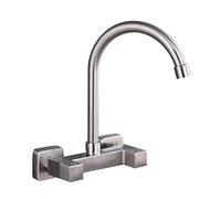 MEVZHH Rubinetti, Cucina a Rubinetto, Cucina Rubinetto, Maniglia a Doppio Foro in Maniglia Rubinetto a Parete Cucina Calda Eda Lavabo Lavanderia Piscina Rubinetto Rubinetto