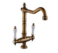 MEVZHH Rubinetti, Cucina a Rubinetto D'Acqua, Cucina Rubinetto, Rubinetti da Cucina a 360 ° Ruotare Lavandino Lavandino Ado Caldo Doppio Rubinetti Aperti Lavandino a Porta Singola Acqua Calda Eda Rubi