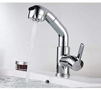MEVZHH Rubinetti, Cucina Nero Tutto il Rubinetto Di Caloredo Di Bronzo Pull-Out Bagno Rubinetto da Bagno Spin Lavabo Rubinetto Shampoo/a Presente