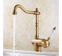 MEVZHH Rubinetti, Elegante Rubinetto a Leva Singola con Maniglia Bianca Lavabo Mixer Lavabo Mixer Retro-Chica Maniglia Presente
