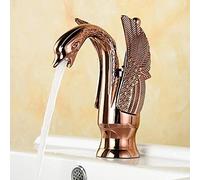 MEVZHH Rubinetti,Rubinettir il Bacino Del Bagno,Rubinettor il Bacino Rubinettor il Bacino in Ottmixerr il Bacino Rubinetto in Ottsingle Maniglia Mixerr Acqua Calda Eda,Placatura Cromata/Oro Rosa / 1